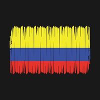 Colombia Flag Brush Vector Illustration