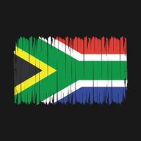 ilustración de vector de pincel de bandera de sudáfrica