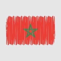 Ilustración de vector de pincel de bandera de marruecos