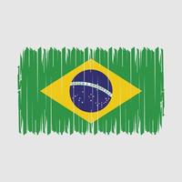 Brazil Flag Brush Vector Illustration