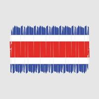 Costa Rica Flag Brush Vector Illustration