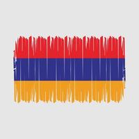 ilustración de vector de pincel de bandera de armenia