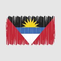 Antigua Flag Brush Vector Illustration