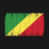 Congo Flag Brush Vector Illustration