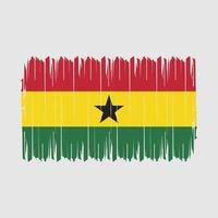 Ghana Flag Brush Vector Illustration