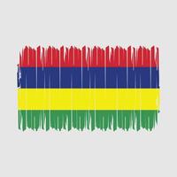 Mauritius Flag Brush Vector Illustration