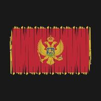 Montenegro Flag Brush Vector Illustration