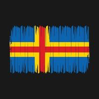 Aland Islands Flag Brush Vector Illustration
