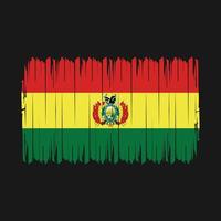 ilustración de vector de pincel de bandera de bolivia