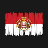 Monaco Flag Brush Vector Illustration