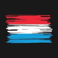 Luxembourg Flag Brush vector