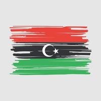 pincel de bandera de libia vector