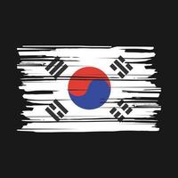 South Korea Flag Brush vector