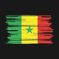 cepillo de la bandera de senegal vector