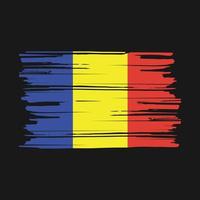 Romania Flag Brush vector