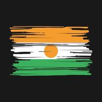 Niger Flag Brush vector