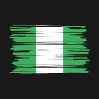 cepillo de bandera de nigeria vector