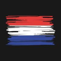 Netherlands Flag Brush vector