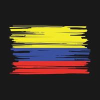 Colombia Flag Brush vector