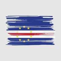 Cape Verde Flag Brush vector