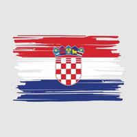 cepillo de bandera de croacia vector