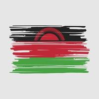 Malawi Flag Brush vector