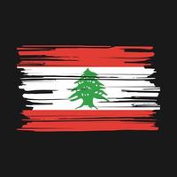 Lebanon Flag Brush vector