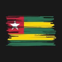 Togo Flag Brush vector