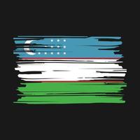 Uzbekistan Flag Brush vector