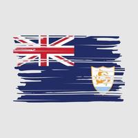 Anguilla Flag Brush vector