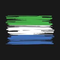 Sierra Leone Flag Brush vector