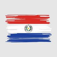 cepillo de bandera de paraguay vector