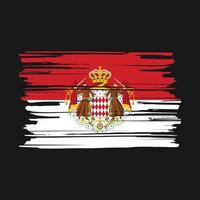 Monaco Flag Brush vector