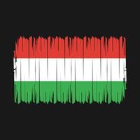 Hungary Flag Brush Vector Illustration