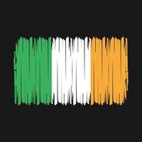 Ireland Flag Brush Vector Illustration