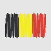 ilustración de vector de pincel de bandera de bélgica