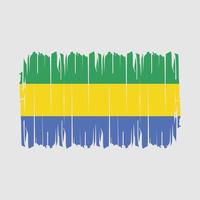 Gabon Flag Brush Vector