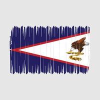 ilustración de vector de pincel de bandera de samoa americana