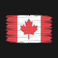 Ilustración de vector de pincel de bandera de canadá