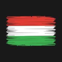 Hungary Flag Brush Vector Illustration