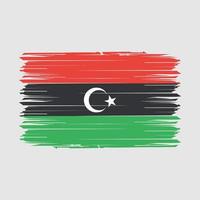 Libya Flag Brush Vector Illustration