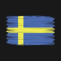 Sweden Flag Brush Vector Illustration