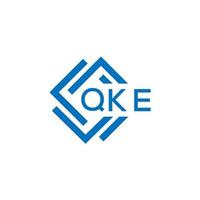 QKE letter logo design on white background. QKE creative circle letter logo concept. QKE letter design. vector