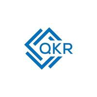 qkr letra logo diseño en blanco antecedentes. qkr creativo circulo letra logo concepto. qkr letra diseño. vector