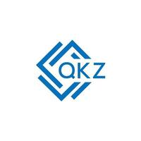 QKZ letter logo design on white background. QKZ creative circle letter logo concept. QKZ letter design. vector