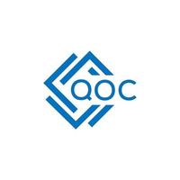 qoc letra logo diseño en blanco antecedentes. qoc creativo circulo letra logo concepto. qoc letra diseño. vector