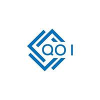 QOI letter logo design on white background. QOI creative circle letter logo concept. QOI letter design. vector