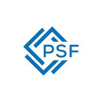 PSF letter logo design on white background. PSF creative circle letter logo concept. PSF letter design. vector