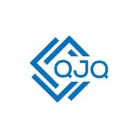 QJQ creative circle letter logo concept. QJQ letter design.QJQ letter logo design on white background. QJQ creative circle letter logo concept. QJQ letter design. vector