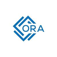 ora letra logo diseño en blanco antecedentes. ora creativo circulo letra logo concepto. ora letra diseño. vector